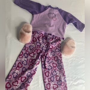 My Twinn Doll Girl Outfit pajama set slippers for the 23" Doll